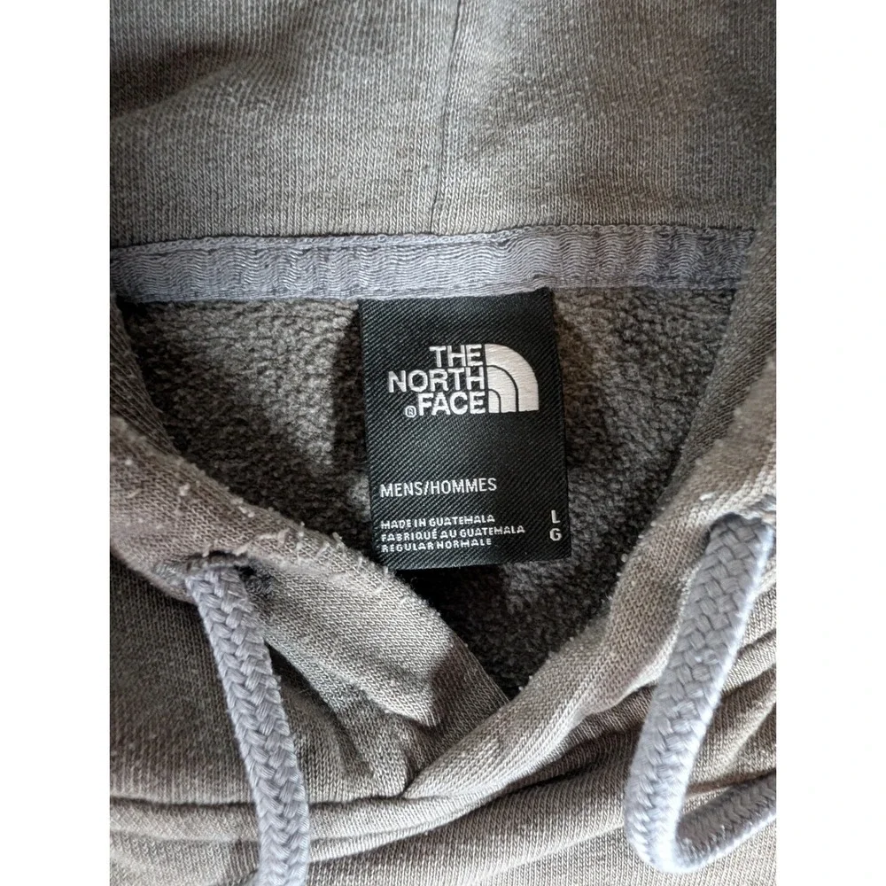 The North Face Mens Half Dome Pullover Hoodie Grey Logo Fleece Sweatshirt L